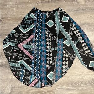 Express-Geometric Patterned Women's Skirt